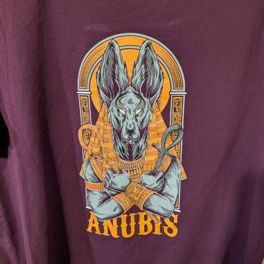 Two ANUBIS Egypt T-shirts Pharaoh hound 2XL Rapanui